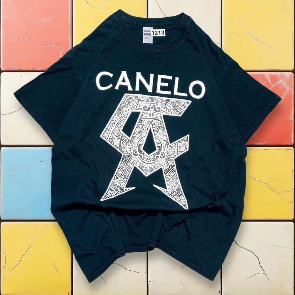 VTG Canelo Alvarez‎ Y2K Boxing Tee Men L Black Logo Graphic Sports Promo Shirt